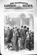 Original Old Antique Print 1879 Scene Lodge Gate Camden Place Chis Victorian