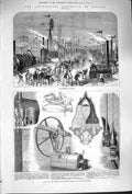 Original Old Antique Print 1879 Kilburn Machinery Engines Agriculture Mining