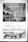 Old Antique Print 1879 Princess Wales London Collegiate Zulu War Tugela 19th