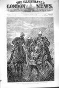 Original Old Antique Print 1879 Zulu War Death Frith Skirmish Erzungay Victorian