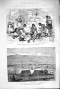 Original Old Antique Print 1879 Zulu War Farmhouse Estcourt Prince Imperial Uys