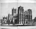 Original Old Antique Print 1879 Wells Cathedral Architecture Royal Archaeo 19th