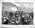 Original Old Antique Print 1879 Afghan War Death Major Wigram Battle Fut 19th