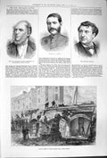 Old Antique Print 1879 Child'S Bank Bayley Carey Fechter Jerusalem Church 19th