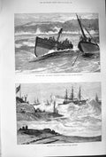 Old Antique Print 1879 Zulu War Garnet Wolseley Port Durnford Ship Signal 19th