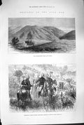 Old Antique Print 1879 Zulu War Lord Chelmsford Camp Lysons Prince Sword 19th