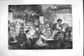 Original Old Antique Print 1879 Holiday Sketches Scene Boulevards Paris France