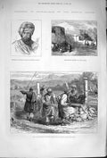 Old Antique Print 1879 Afghanistan Dabad Ziaret Shaik Raheem Jellealabad 19th