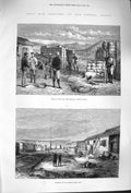 Original Old Antique Print 1879 Zulu War Fort Melvill Rorke'S Drift Pos 19th