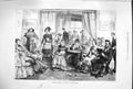 Original Old Antique Print 1879 Holiday Sketches Wet Day Welsh Hotel Wales 19th