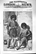 Original Old Antique Print 1879 Afghan Revolt Heratee Siers Uniform Weapons War