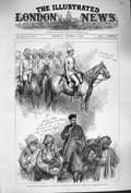 Original Old Antique Print 1879 Afghanistan War Gundamuck Yakoob Khan Hamilton