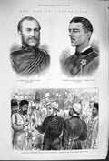 Old Antique Print 1879 War Afghanistan Kelly Hamilton Cabul Yakoob Khan 19th