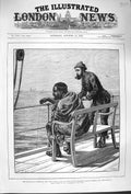 Old Antique Print 1879 Cetewayo King Fishing Transport Ship Simon'S Bay 19th