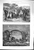 Original Old Antique Print 1879 Cetewayo Africa Clarke Hutton Terry Durnford