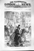 Original Old Antique Print 1879 Floods Spain Rescue Inhabitants Murcia Victorian