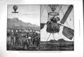 Original Old Antique Print 1879 Military Balloon Car Floating Signals Siers War