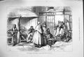 Original Old Antique Print 1879 Ireland Street Market Women Booths Victorian