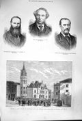 Original Old Antique Print 1879 Cox Money Dalton Sedition Sligo Ireland Police