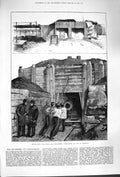 Original Old Antique Print 1879 Testing Thunderer Thirty-Eight Ton Gun Woolwich