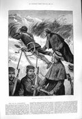 Original Old Antique Print 1880 War Afghanistan Siers Reconnoitring Fine Art