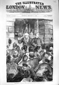 Original Old Antique Print 1880 Election Liverpool Scene Townhall Nomination