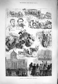 Old Antique Print 1880 Liverpool Election Billson Transport Poll Voters 19th