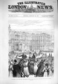 Original Old Antique Print 1880 Czar Soltykoff Doorway Winter Palace Russia