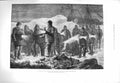 Original Old Antique Print 1880 Funeral Arctic Regions Winter NordenskiShip