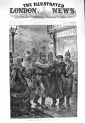 Original Old Antique Print 1880 Arrest Suspected Nihilist St. Petersburg Russia