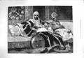 Original Old Antique Print 1880 Waiting For Orders Servant Men Fine Art 19th