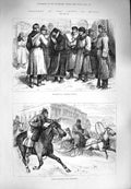 Old Antique Print 1880 Russia Prisoners Railway Station Police Petersburg 19th