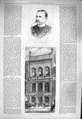 Old Antique Print 1880 Portrait Major John Cook Building Art-Union London 19th