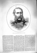 Original Old Antique Print 1880 General Count Loris Melikoff Russian Dictator