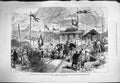 Original Old Antique Print 1880 St. Gothard Tunnel Airolo Train Railway 19th