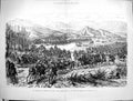 Original Old Antique Print 1880 Afghan War Charge Cavalry Guns Siers Horses