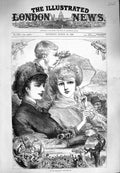 Original Old Antique Print 1880 Oxford Cambridge Boat Race Sport River Thames