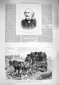 Old Antique Print 1880 Henry O'Neil Polish Russian Frontier Jews Market 19th