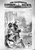 Old Antique Print 1880 Midlothian Election Gladstone Lord Roseberry House 19th