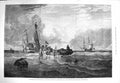 Old Antique Print 1880 Passage Boat Scheldt Ships Sea Stanfield Fine Art 19th