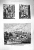 Old Antique Print 1880 Far West America Negro Imigrants Miners Colorado 19th