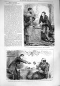 Original Old Antique Print 1880 Men Pocket Book Table Chair People I Have Met