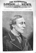 Original Old Antique Print 1880 Portrait Postmaster-General Professor Fawcett