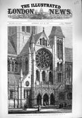 Original Old Antique Print 1880 Cathedral Truro Tregothnan Castle Fal C 19th
