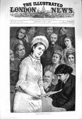 Original Old Antique Print 1880 Fine Art Ballad Concert Music Singing Lady 19th