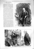 Old Antique Print 1880 Dr. Godwin Portrait Belgrave Square People I Met 19th