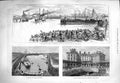 Original Old Antique Print 1880 Holyhead Dock Ships Hotel Railway Terminus 19th