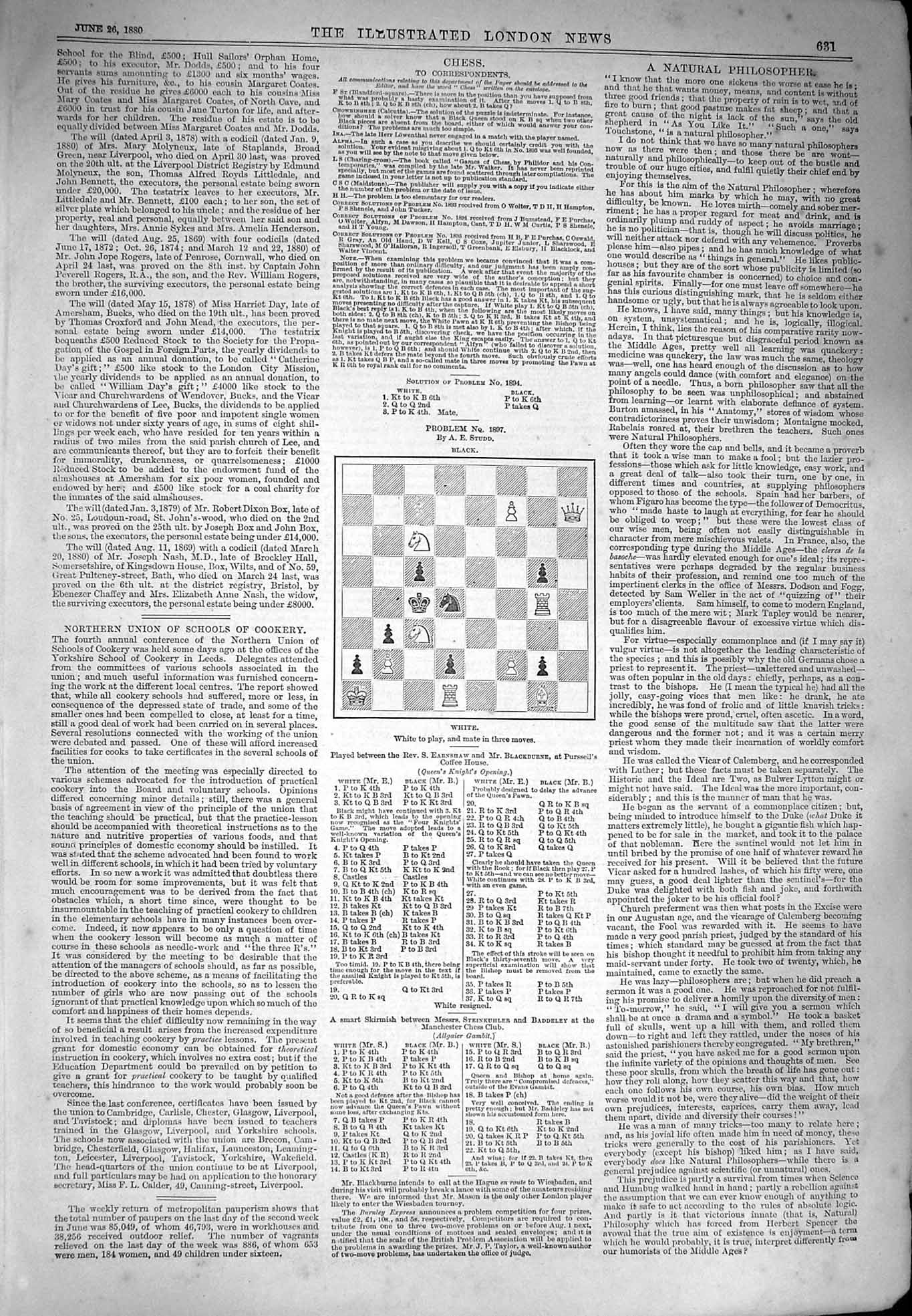 Original Old Antique Print 1880 Ten Pages Chess Moves Illustrated London News