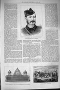Old Antique Print 1880 Ferguson Argyll Rifle Hospital Twickenham Goorkhas 19th