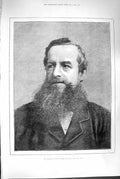 Original Old Antique Print 1880 Portrait Marquis Ripon Viceroy India Victorian